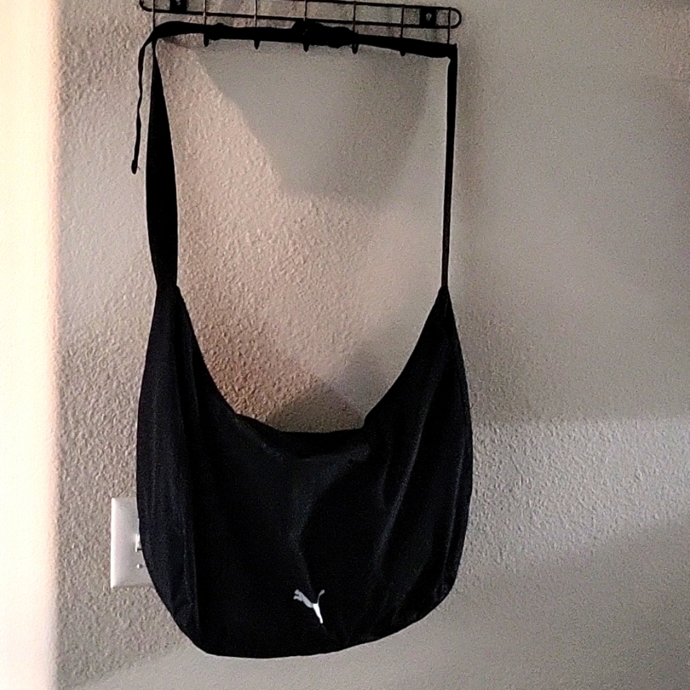 Black puma gym tote